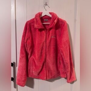 Hot pink Columbia Fleece zip up jacket